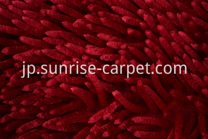 Shinning Polyester Chenille Rugs red